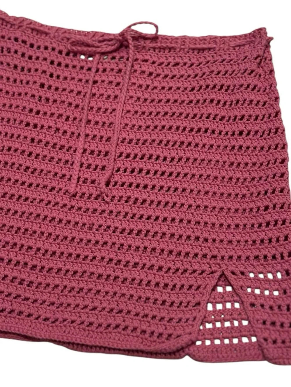 Pink Crochet Mini Skirt - Picture 4 of 9